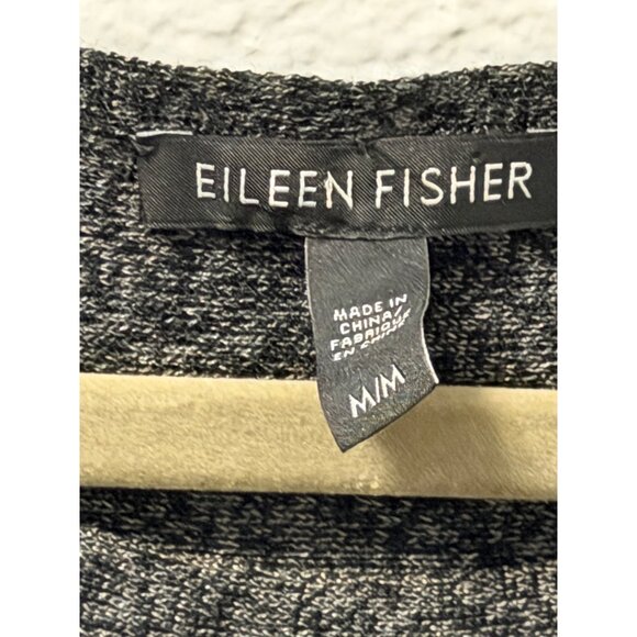 Eileen Fisher Grey Tunic Sweater Sz M Tencel & Merino Wool Sweater - Picture 2 of 12